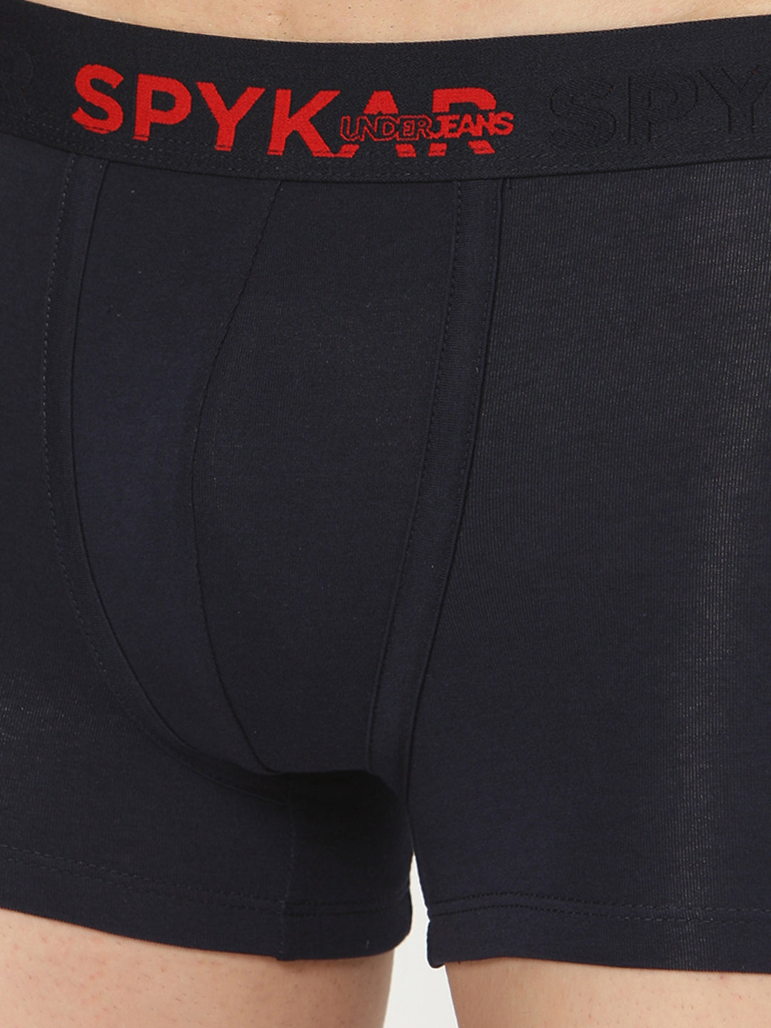 Underjeans By Spykar Men Premium Navy Cotton Blend Trunk