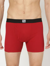 Maroon Cotton Trunk For Men Premium (Pack Of 2)- Underjeans By Spykar