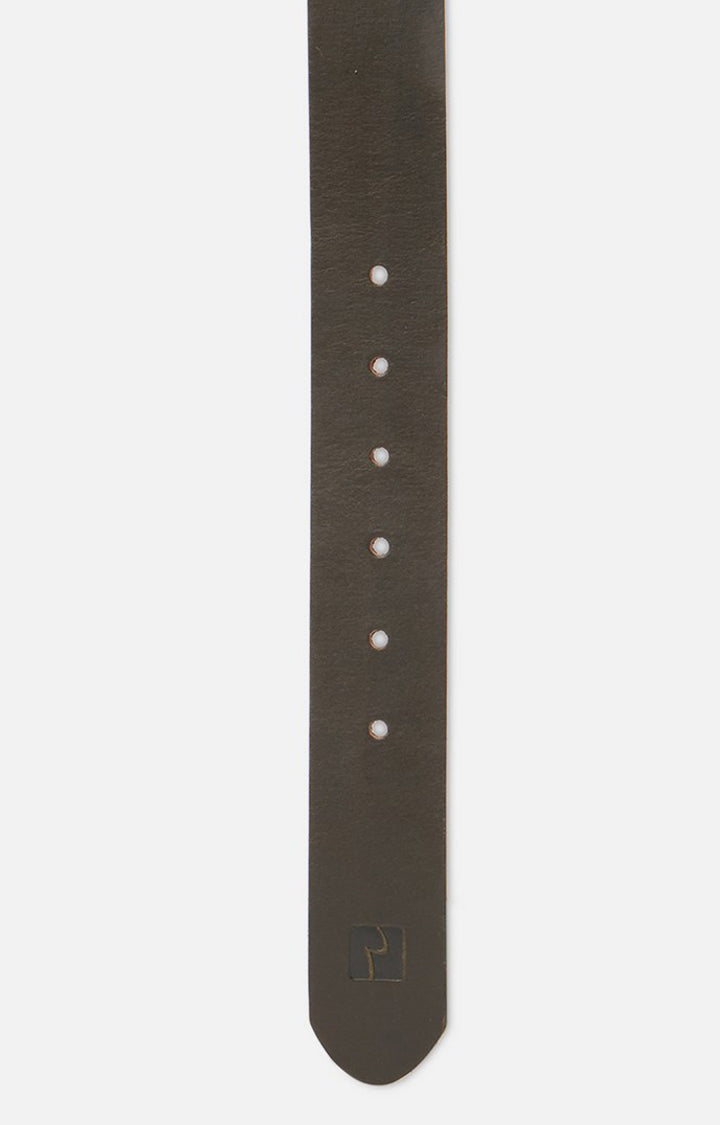 Spykar Olive Genuine Leather Belt