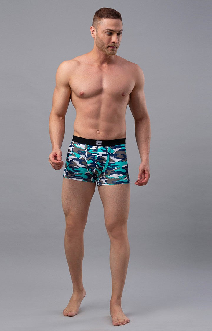 Underjeans By Spykar Men Multicolour Printed Trunks