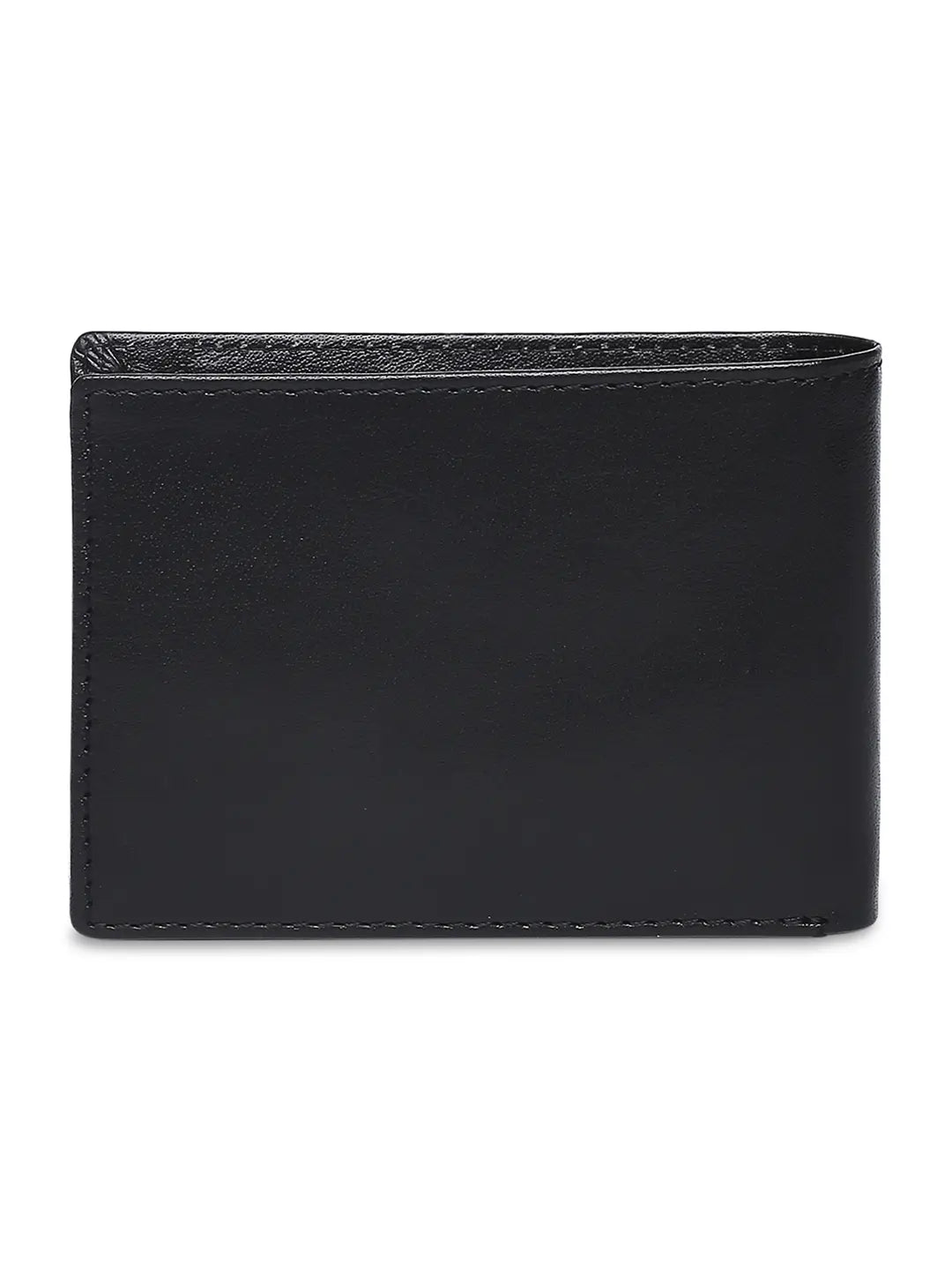 Spykar Men Black Leather Bi-Fold Wallet