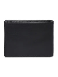 Spykar Men Black Leather Bi-Fold Wallet