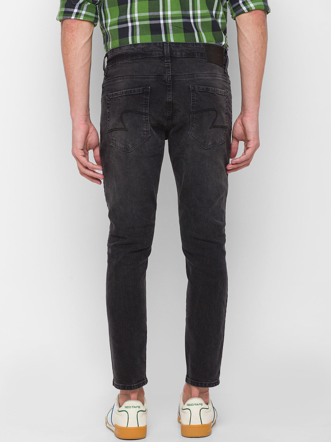 Spykar Men Black Cotton Slim Fit Tapered Length Jeans (Kano)