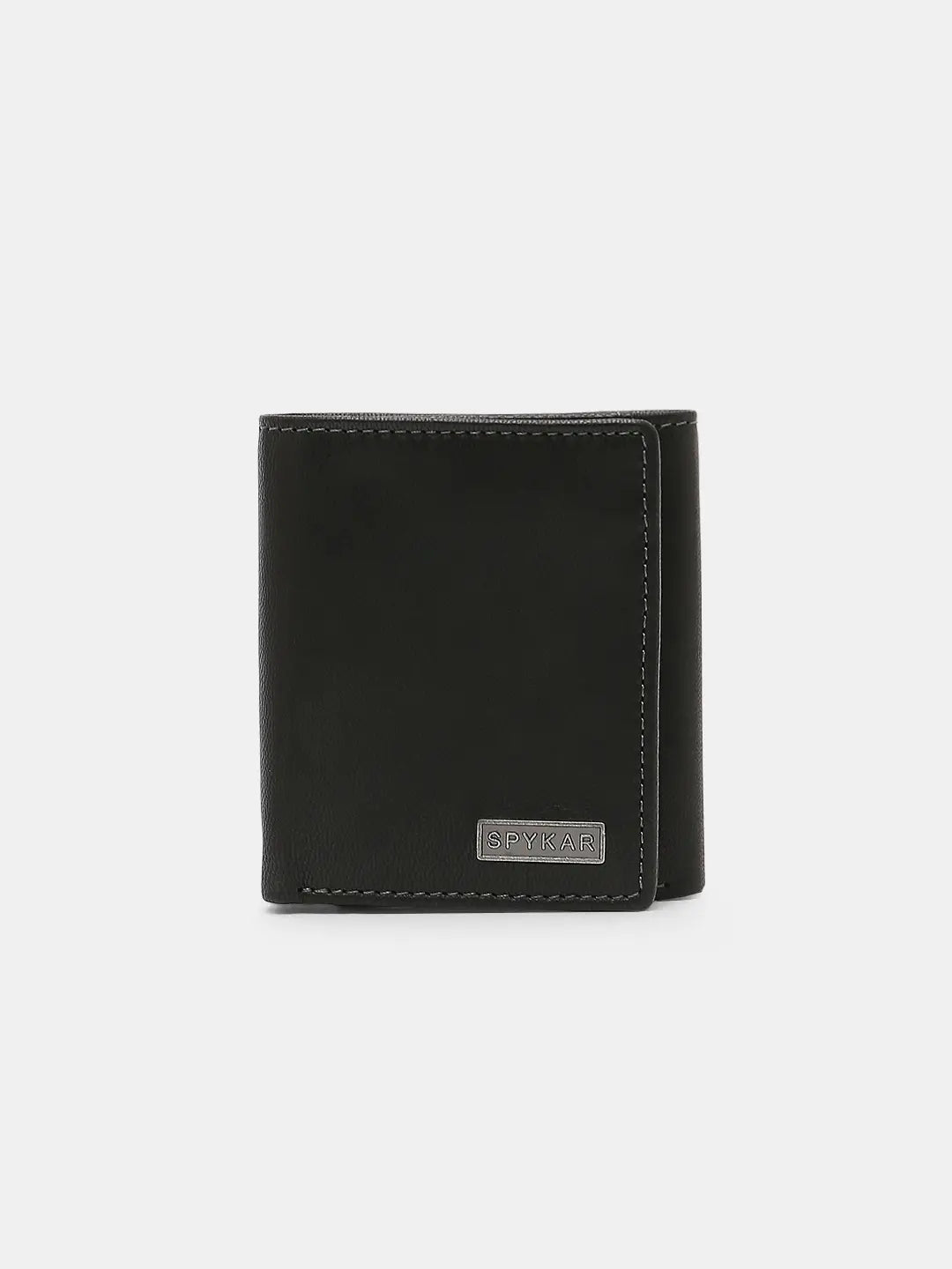 Spykar Black Leather Belt & Wallet Combo