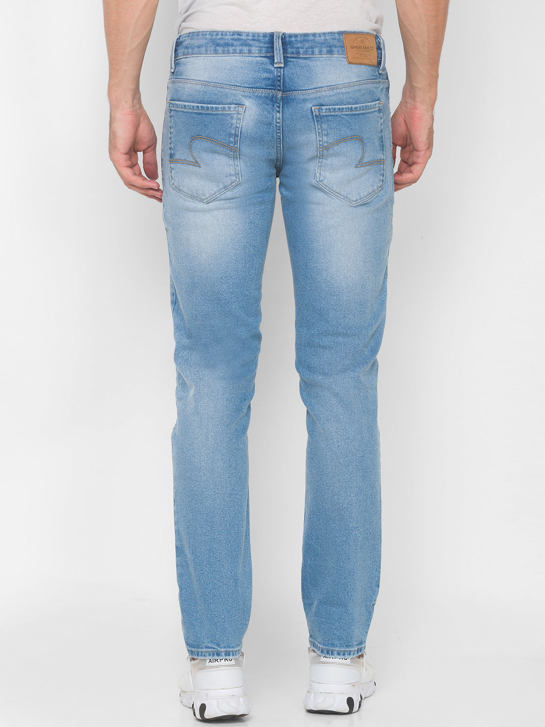 Spykar Men Blue Cotton Comfort Fit Straight Fit Jeans (Ricardo)