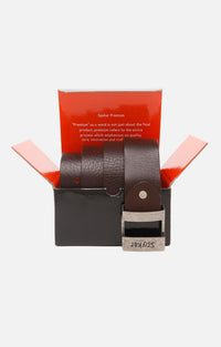 Spykar Men Brown Genuine Leather Belt