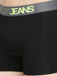 Men Premium Black & Maroon Cotton Blend Trunk - Pack Of 2- Underjeans By Spykar