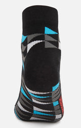 Men Premium Black Ankle Length (Non Terry) Single Pair Of Socks- Underjeans By Spykar