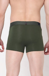 Underjeans By Spykar Men Green Solid Trunks