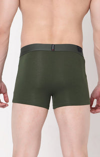 Underjeans By Spykar Men Green Solid Trunks