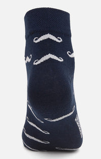 Men Premium Navy Ankle Length (Non Terry) Single Pair Of Socks- Underjeans By Spykar