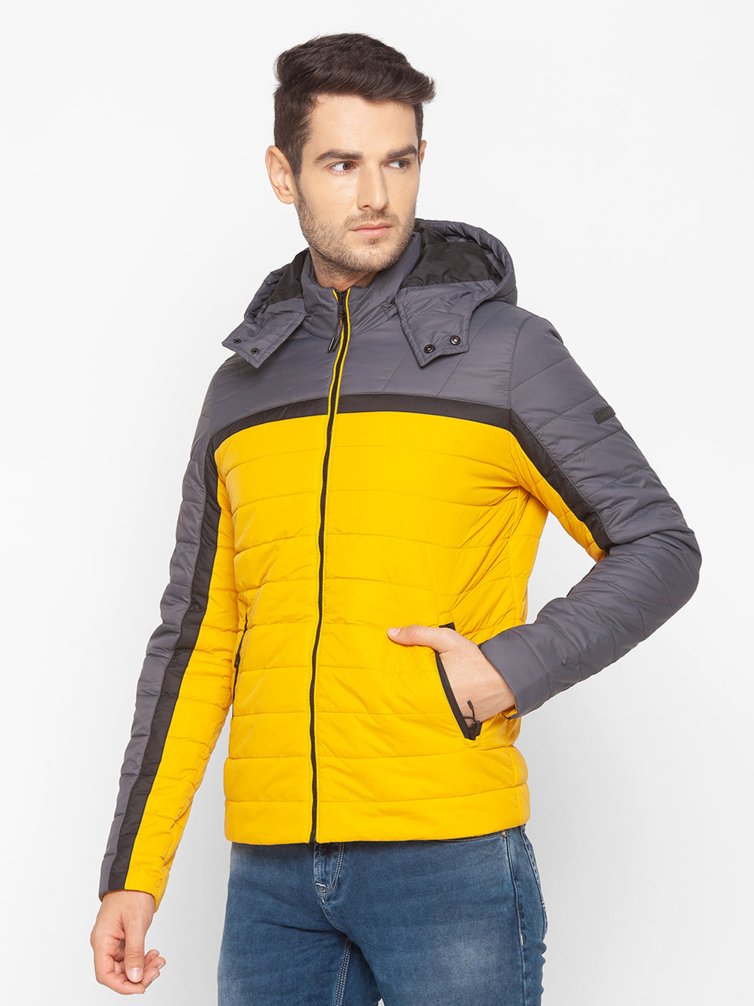 Spykar Yellow Polyester Men Jacket