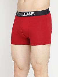 Men Premium Black & Maroon Cotton Blend Trunk - Pack Of 2- Underjeans By Spykar