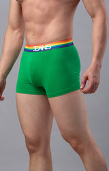 Underjeans By Spykar Men Green Solid Trunks
