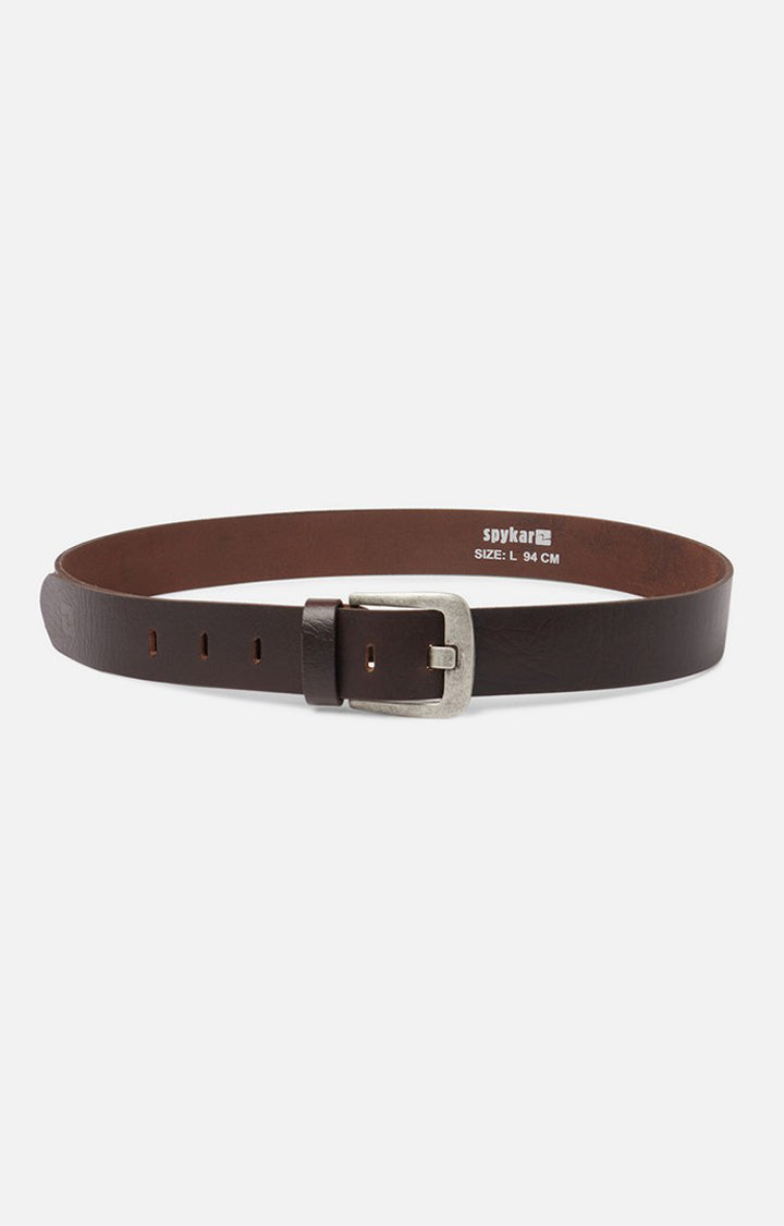 Spykar Black Genuine Leather Belt