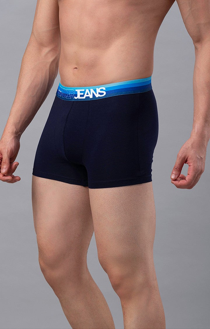 Underjeans By Spykar Men Navy Blue Trunks