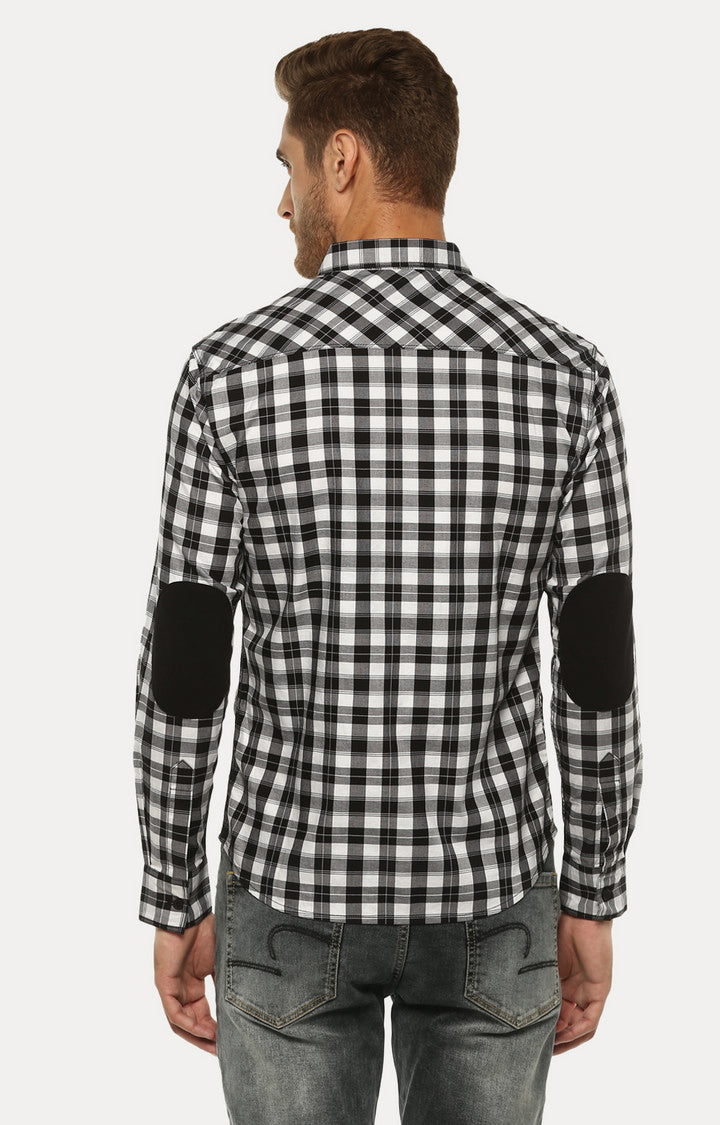 Spykar Men'S Black Cotton Checked Casual Shirts