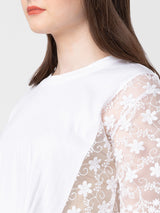 Spykar Women White Cotton Plain Crop Top