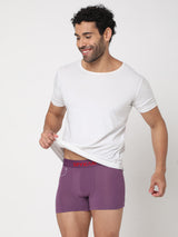 Men Premium Dull Purple Cotton Blend Trunk- Underjeans By Spykar