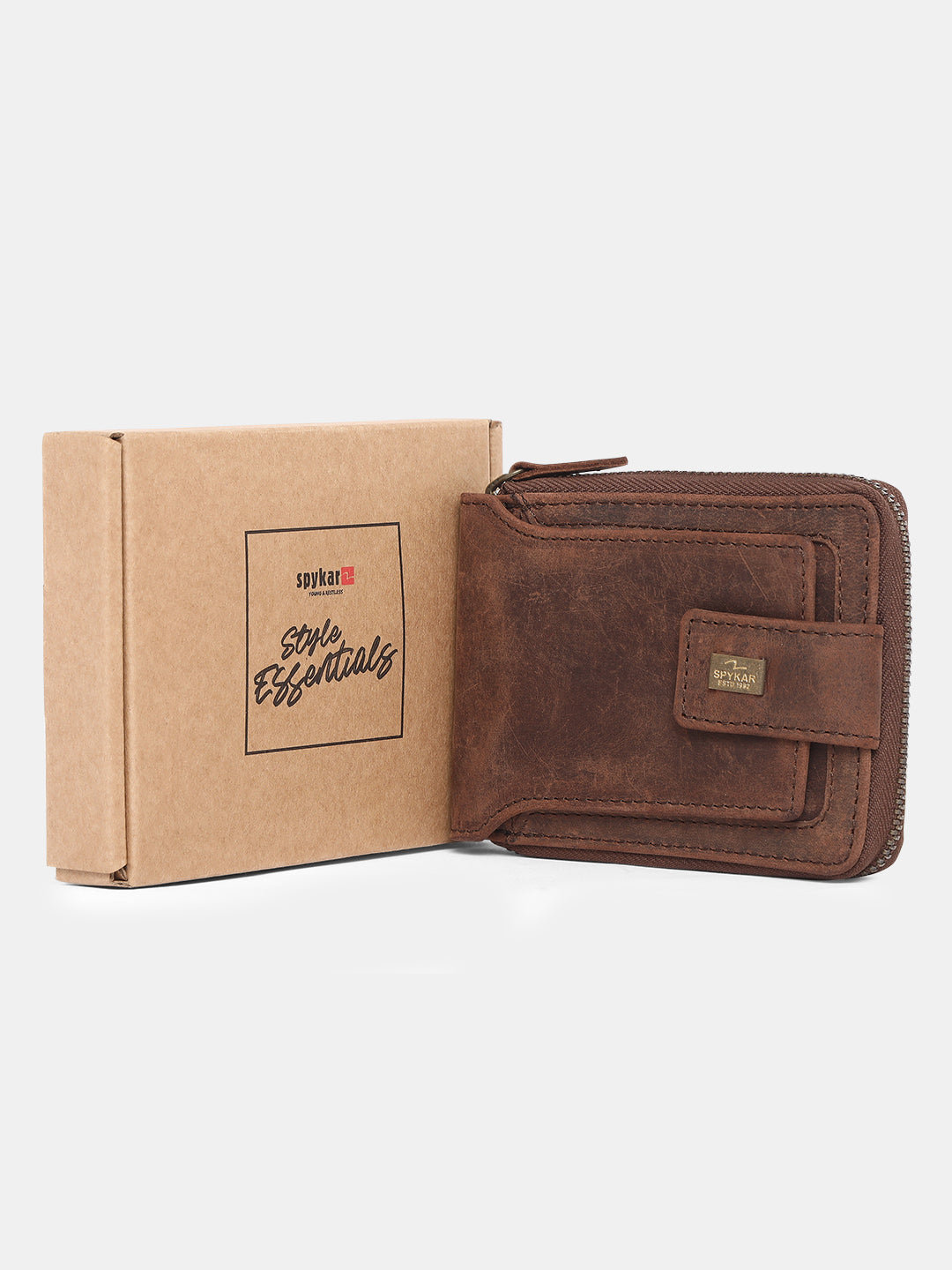 Spykar Men Brown Leather Wallet