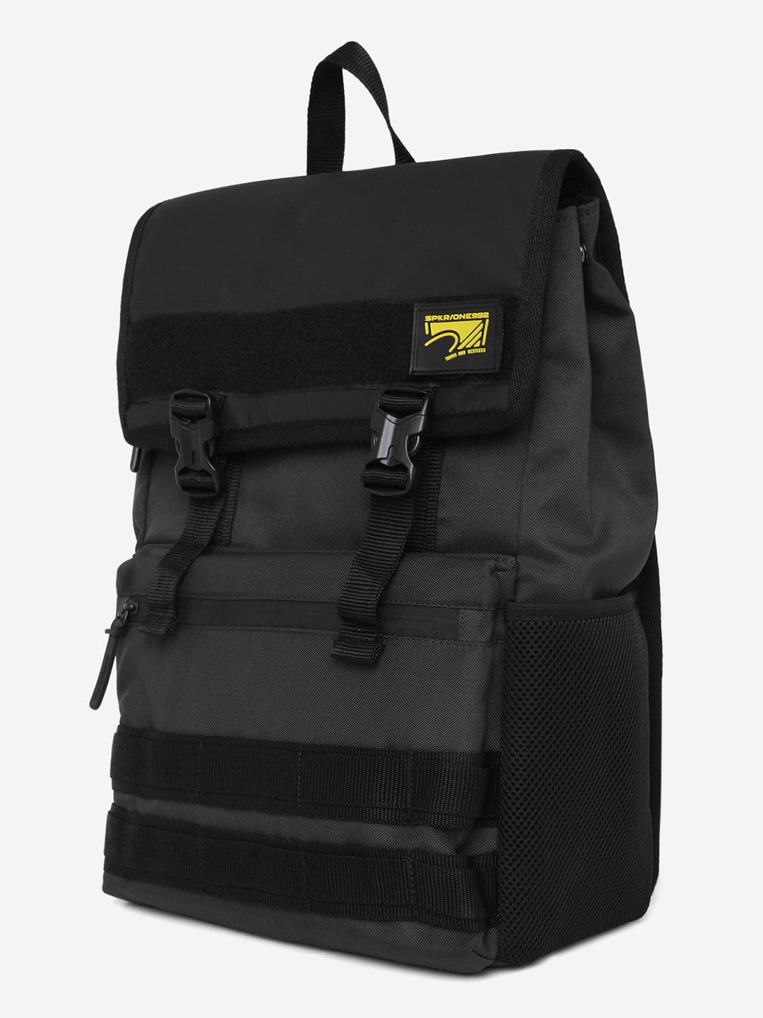 Spykar Black Casual Traveler Backpacks