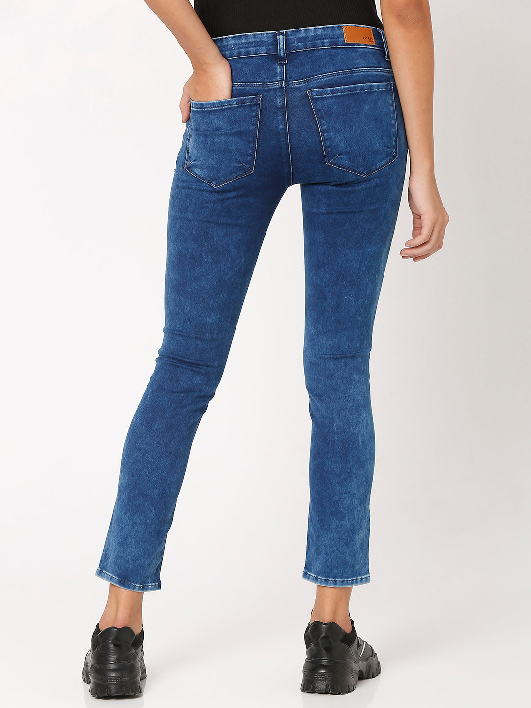 Spykar Women Blue Cotton Super Skinny Regular Length Jeans - (Alicia)