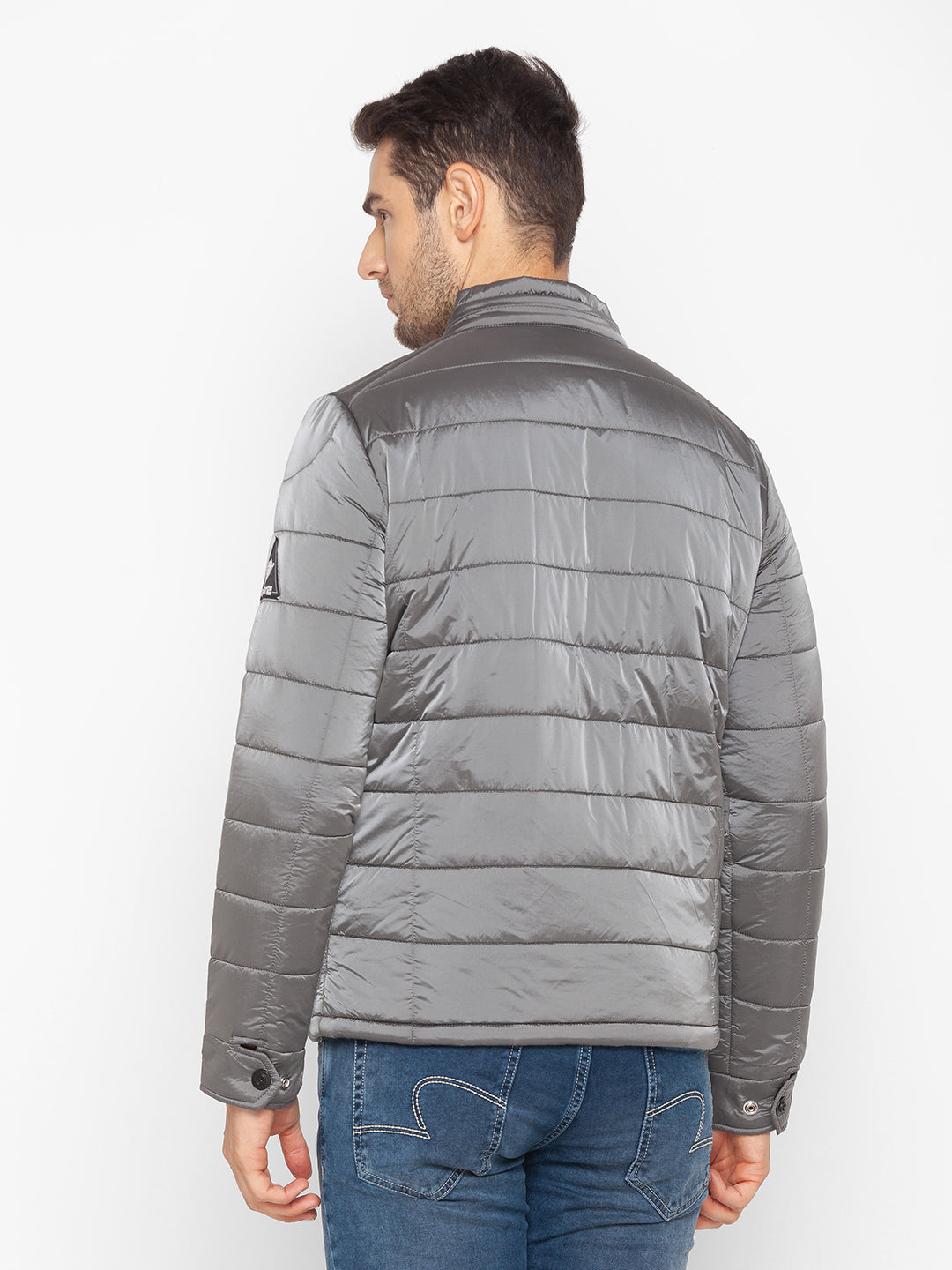 Spykar Grey Polyester Men Jacket