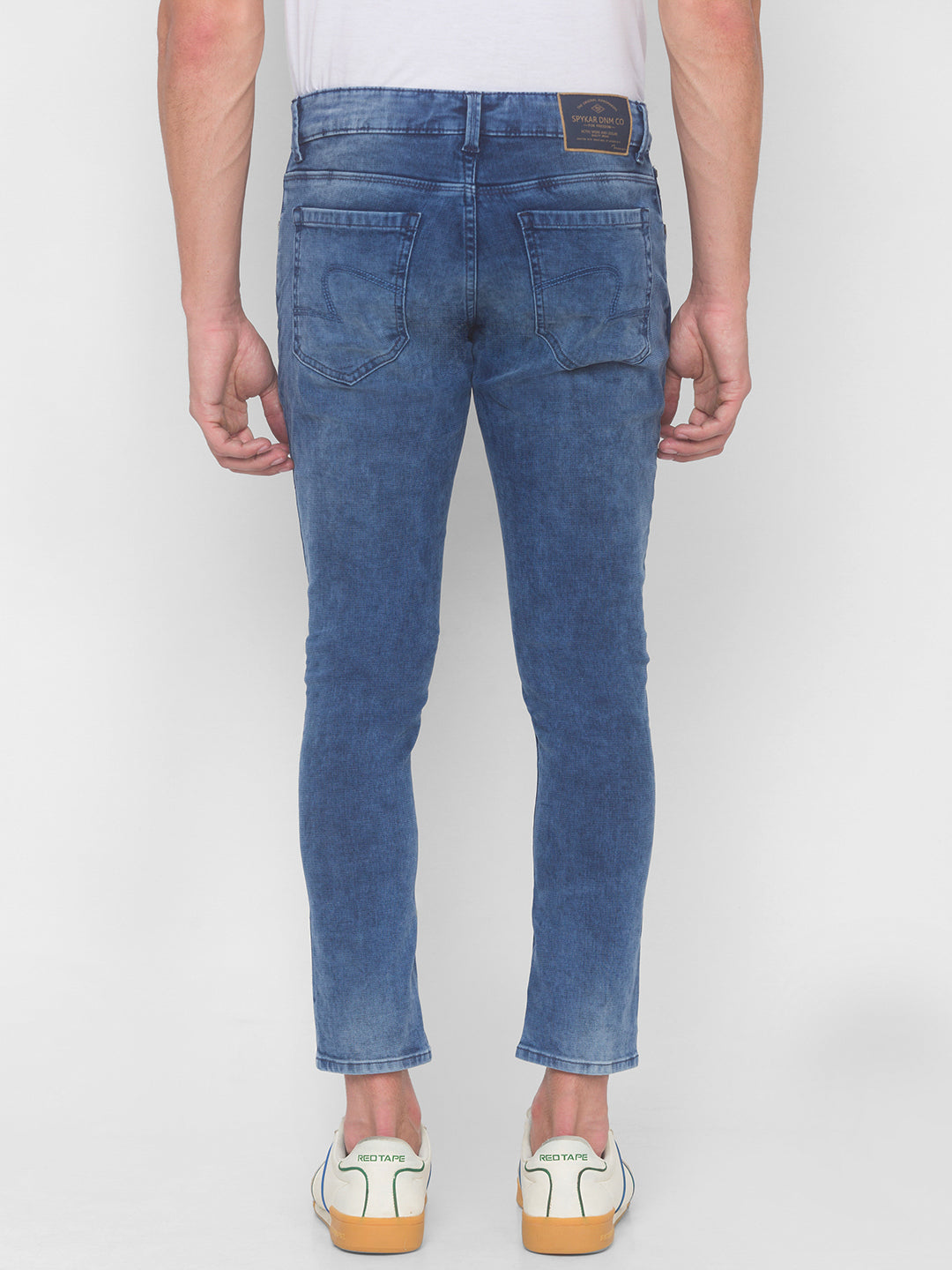 Spykar Men Blue Cotton Slim Fit Tapered Length Jeans (Kano)