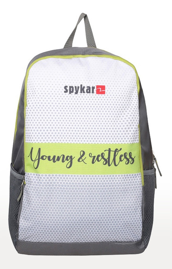 Spykar Grey Printed Laptop Bag