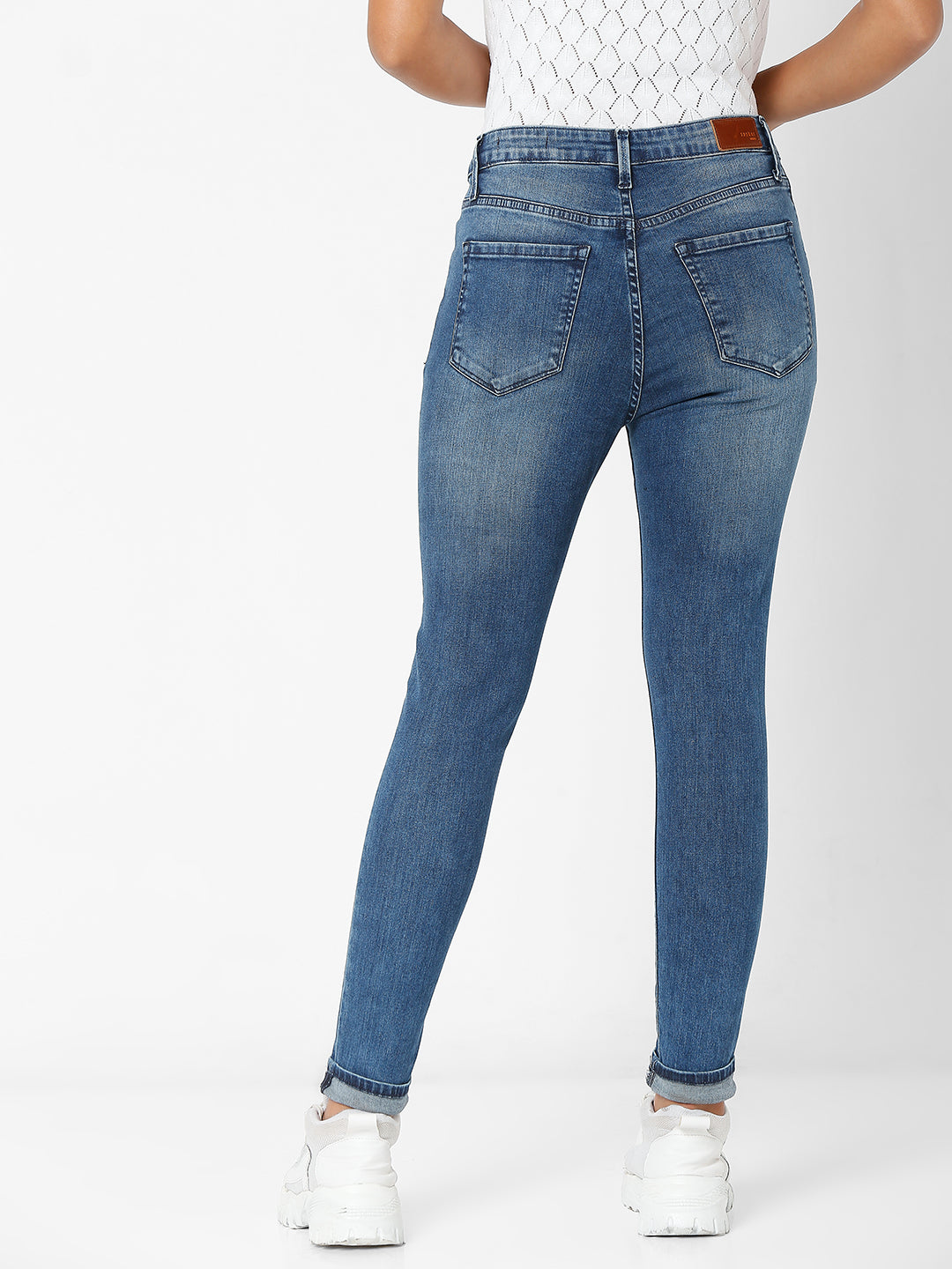 Spykar Blue Super Skinny Jeans For Women