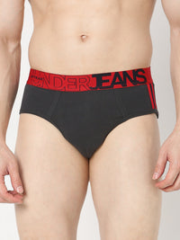 Underjeans by Spykar Men Premium Pack of 2 Navy-Grey Brief