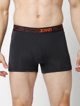 Underjeans By Spykar Men Premium Grey & White Cotton Blend Regular Fit Trunk - Pack Of 2