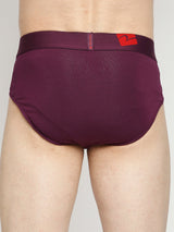 Underjeans By Spykar Men Premium Cotton Blend Purple Brief