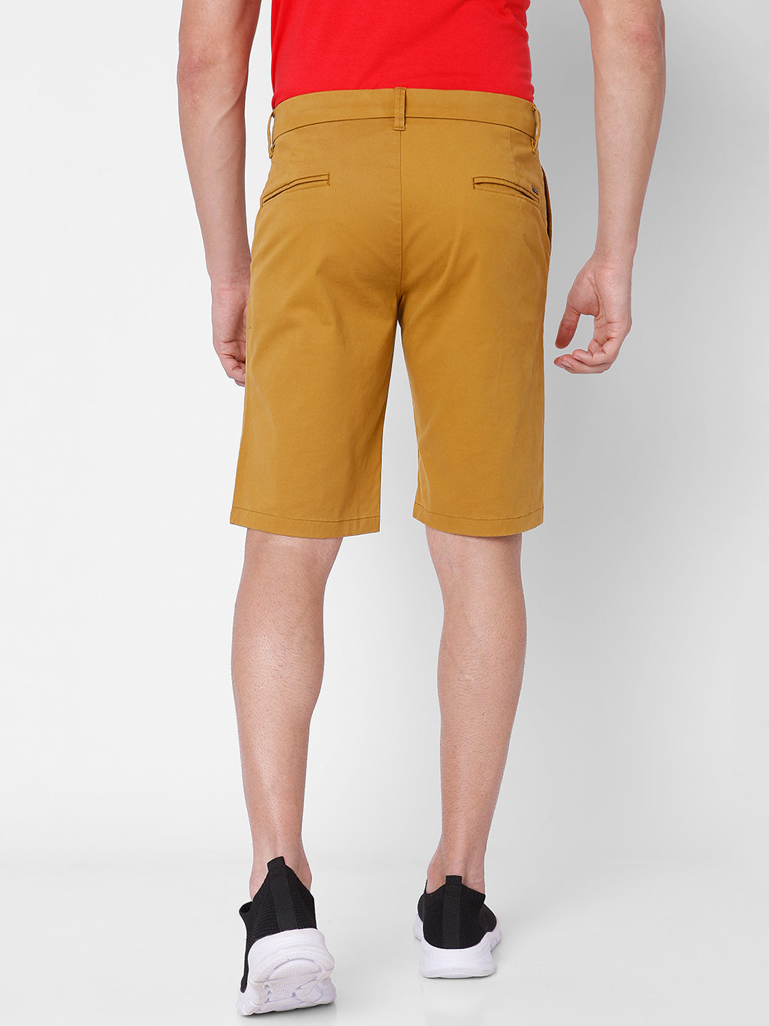 Spykar Men Brown Cotton Slim Fit Casual Shorts