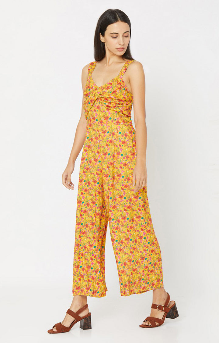 Spykar Yellow Viscose Dress (Regular)