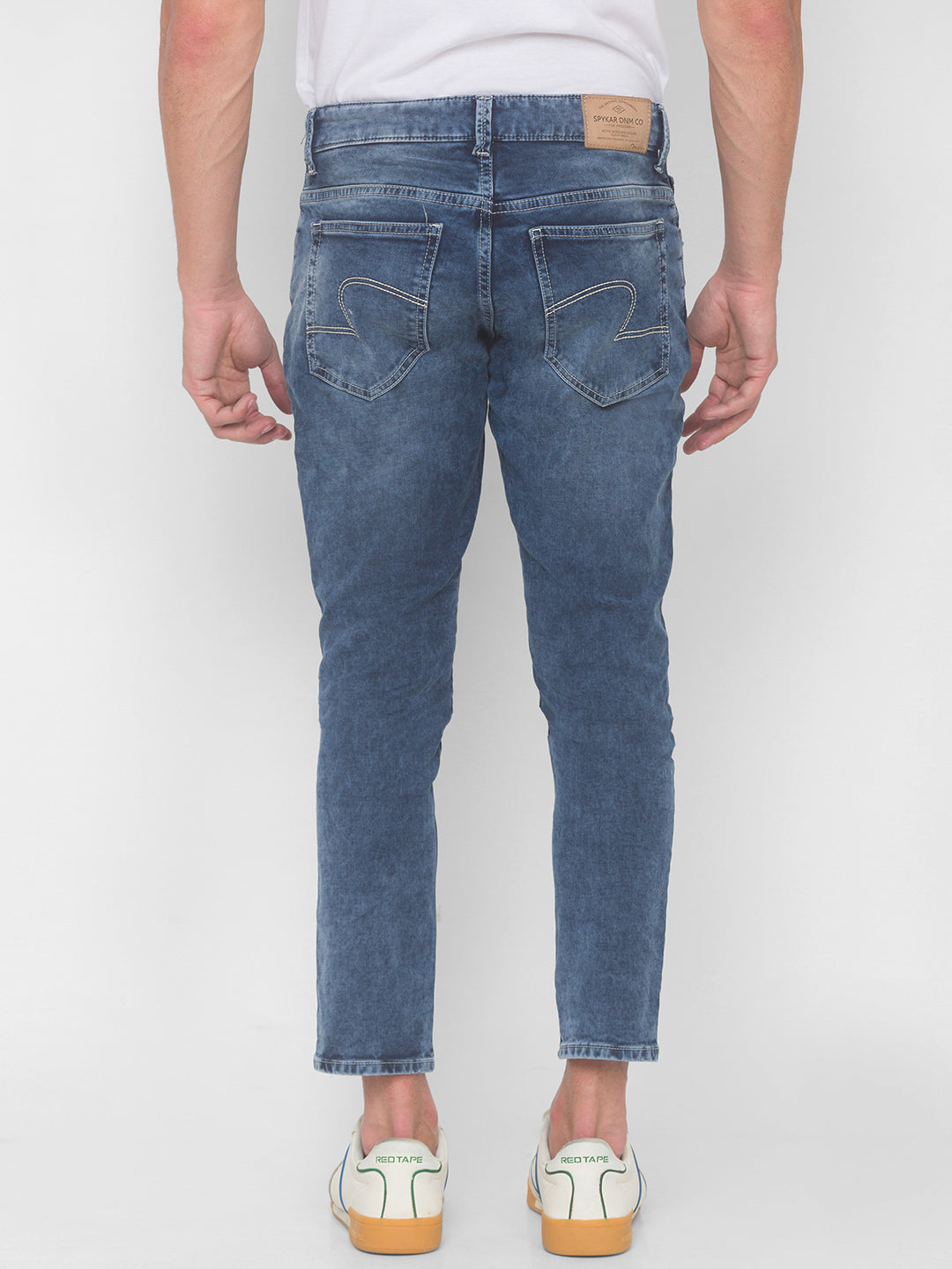 Spykar Men Blue Cotton Slim Fit Tapered Length Jeans (Kano)