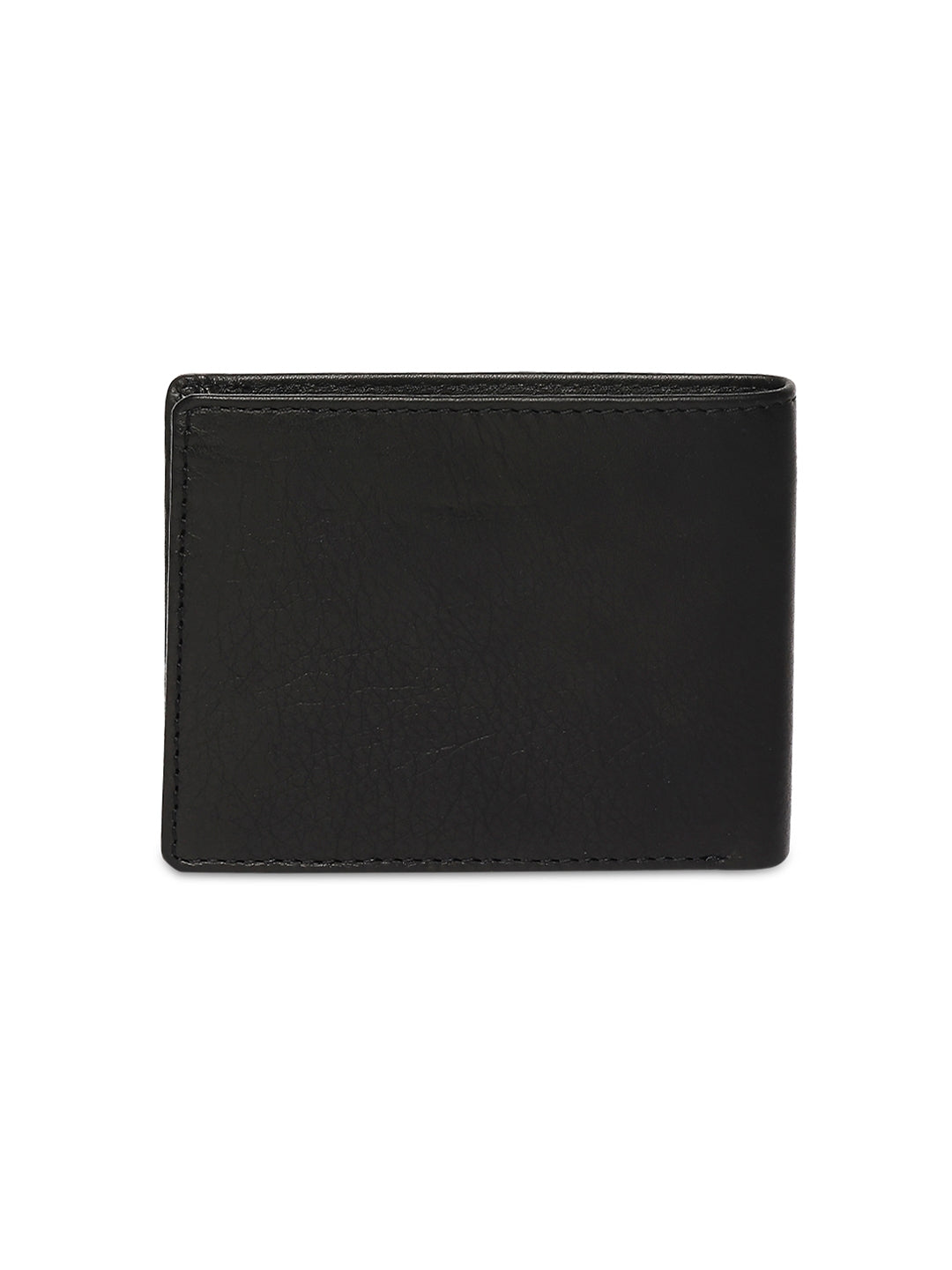 Spykar Men Black Leather Bi-Fold Wallet