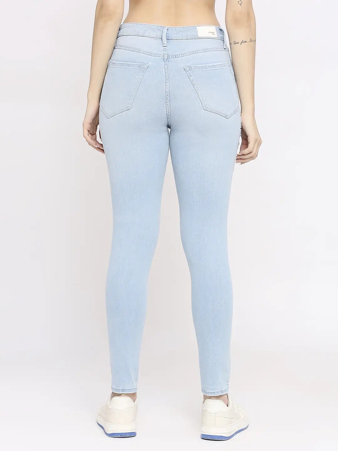 Spykar Women Light Blue Lycra Super Skinny - Clean Look High Rise Jeans-(Alexa)