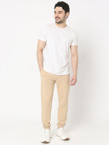 Underjeans by Spykar Men Premium Knitted Beige Trackpant