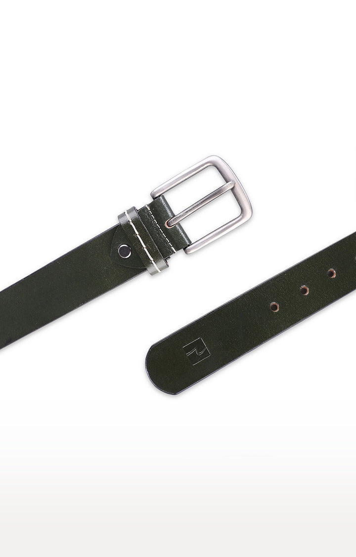 Spykar Men Olive Genuine Leather Belt
