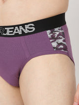 Underjeans by Spykar Men Premium Pack of 2 Black-Purple Brief