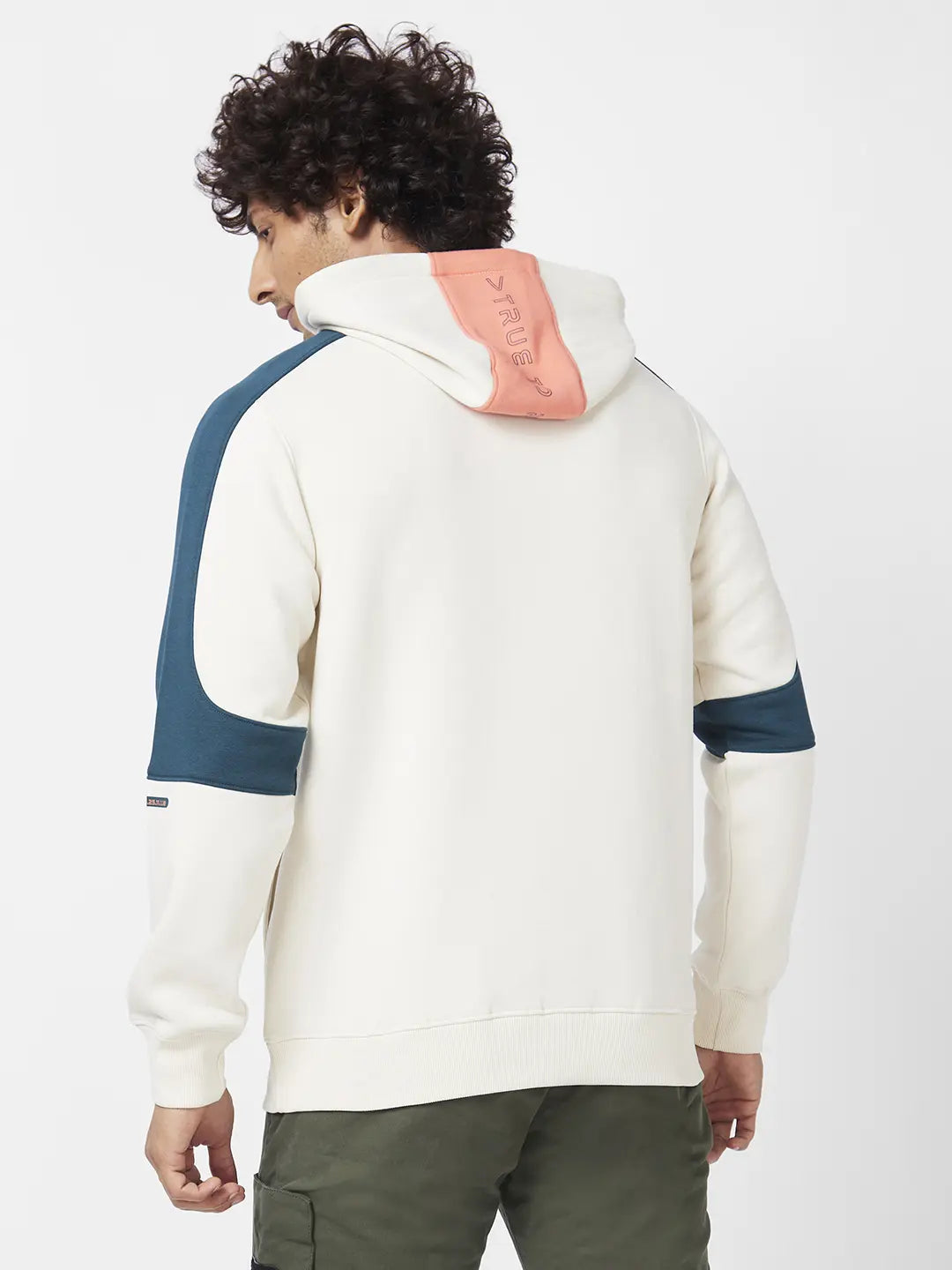 Buy Spykar Men Beige Blended Regular Fit Full Sleeve Hooded Plain Sweatshirt Online