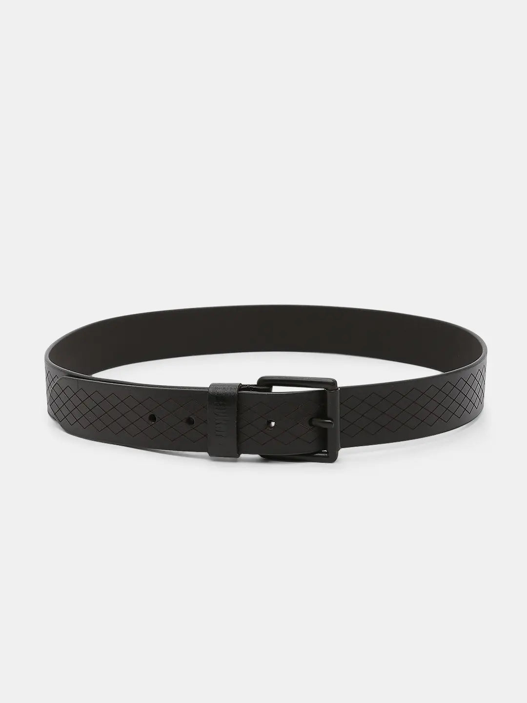 Spykar Black Leather Belt & Wallet Combo