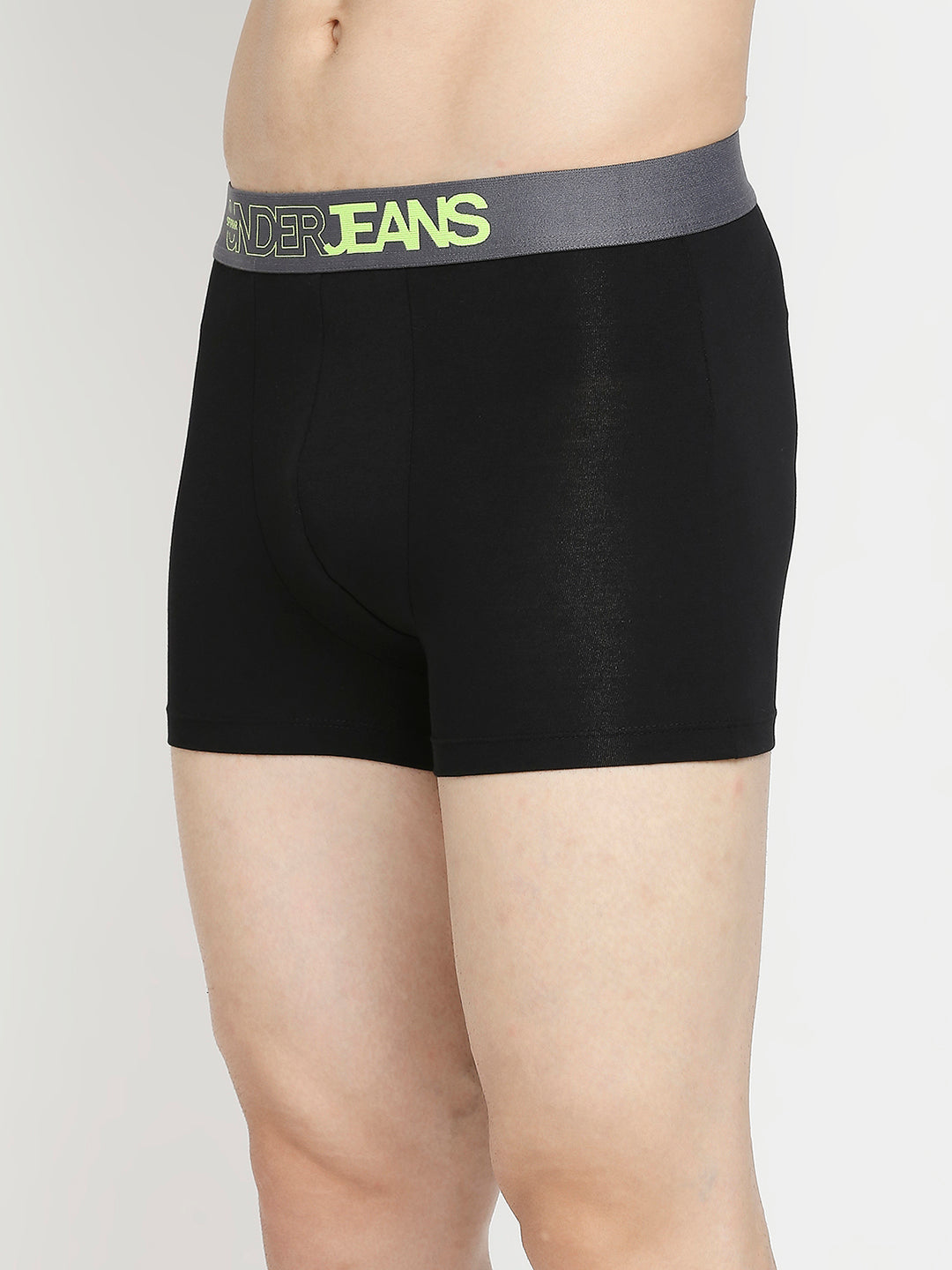 Men Premium Olive & Black Cotton Blend Trunk - Pack Of 2- Underjeans By Spykar