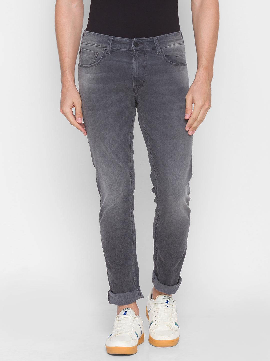 Spykar Grey Cotton Men Jeans (Rover)