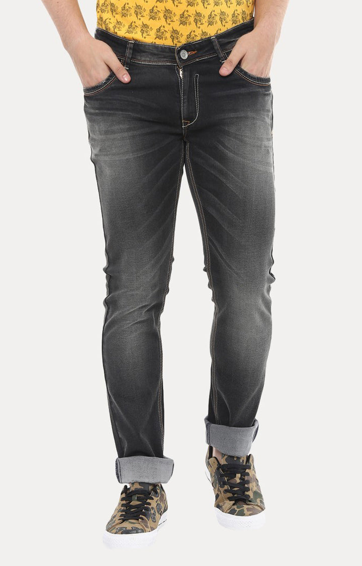 Spykar Men Black Solid Skinny Fit Jeans