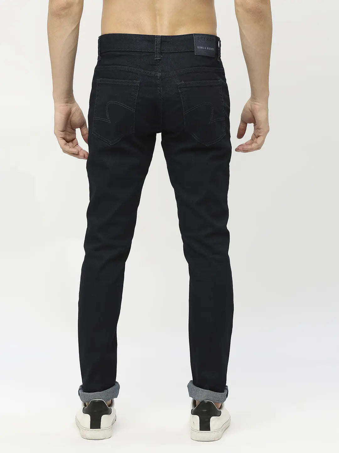 Spykar Men Raw Blue Slim Fit Narrow Length Low Rise Jeans (Skinny)