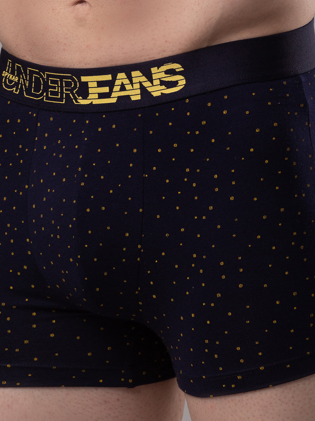 Underjeans By Spykar Men Premium Navy Cotton Blend Trunk