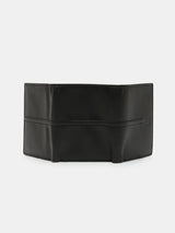 Spykar Black Leather Belt & Wallet Combo