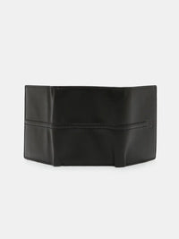 Spykar Black Leather Belt & Wallet Combo